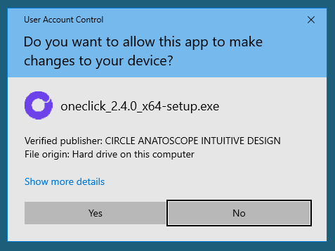 Windows User Account Control dialog